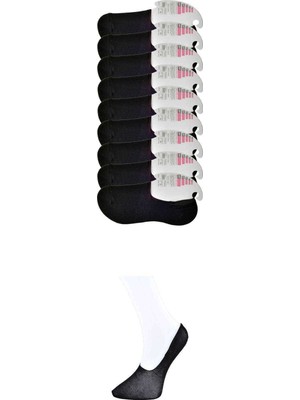 Pileli Store Siyah Kadın Babet Çorap 9 Çift