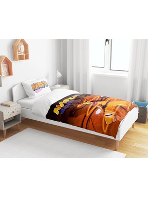 Sarel Group Naruto Baskılı 3D Tek Kişilik Çarşafsız Nevresim Takımı