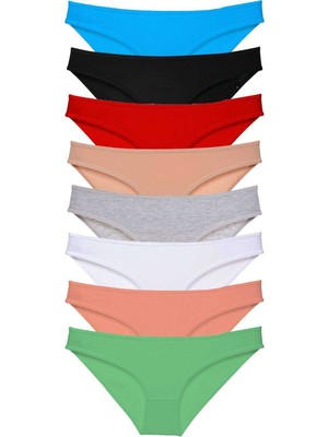 Pileli Store 8 Adet Süper Eko Set Likralı Kadın Slip Külot Set 1