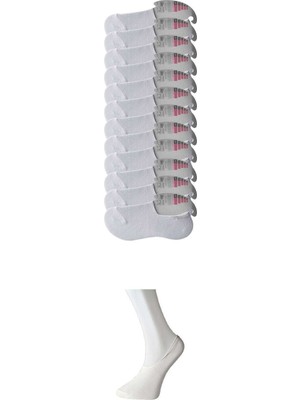 Pileli Store Beyaz Kadın Babet Çorap 12 Çift