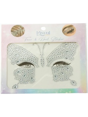 Pileli Store Kelebek Tırnak ve Yüz Süsleme Taşı