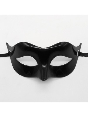Pileli Store Siyah Renk Masquerade Kostüm Partisi Venedik Balo Maskesi (4887)