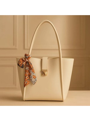 Büyük Boy Çanta Gold Detaylı + Hediye Fular