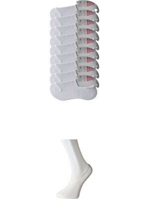 Pileli Store Beyaz Kadın Babet Çorap 9 Çift