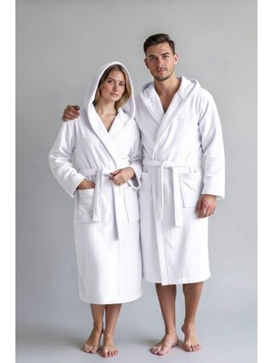 Ars Aras Home Textile Kapüşonlu Kadın Ve Erkek Bornoz %100 Pamuk /Oversize/Unisex/Dayanıklı/Hızlı Kuruma/Yumuşacık Konfor