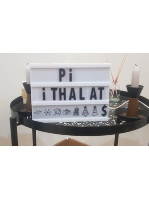 Pileli Store Cinematic Harflerle Işıklı Mesaj Veren Light Box LED Pano A4