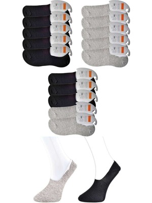 Pileli Store Siyah ve Gri Erkek Babet Çorap 15 Çift