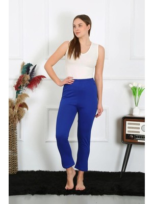 Pileli Store Kadın Pamuklu Sax Tek Alt Pijama