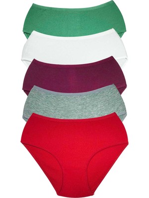 Pileli Store 5 Adet Kadın Yüksek Bel Ribana Bato Külot S044