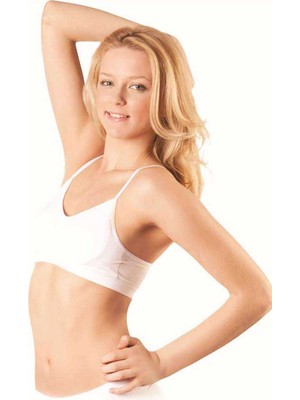 Pileli Store Elite Life Kadın Ip Askılı Destekli Büstiyer Beyaz Sütyen 770