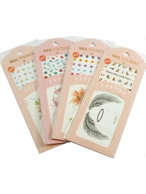 Pileli Store Karışık Tattoo Dövme Sticker 1 Adet