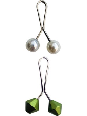 Pileli Store 2 Adet Tesettür Eşarp ve Şal Klipsi Set 9