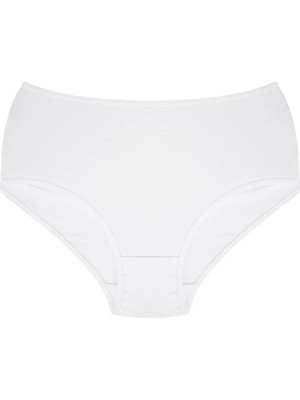Pileli Store Kadın Büyük Beden Külot Beyaz 40264