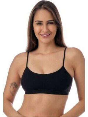 Pileli Store Pedli Ip Askılı Siyah Büstiyer