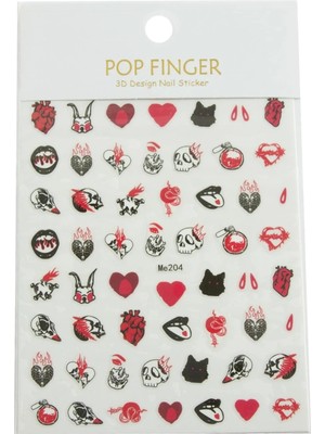 Pileli Store Kalp Kuru Kafa Tattoo Dövme Sticker