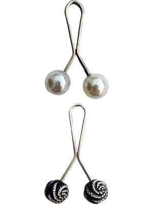 Pileli Store 2 Adet Tesettür Eşarp ve Şal Klipsi Set 8