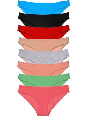 Pileli Store 8 Adet Süper Eko Set Likralı Kadın Slip Külot Set 4