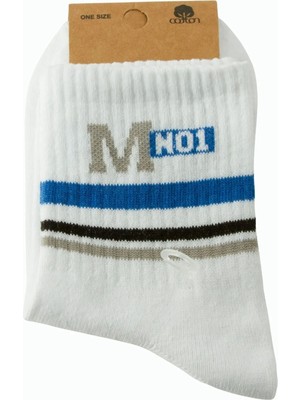 Pileli Store Çizgili Kolej Çorap 8*28