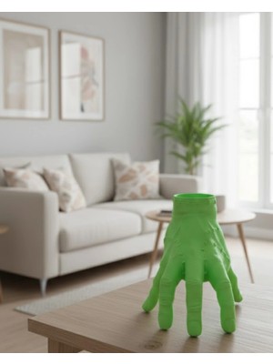 Pileli Store 3D Yeşil El Biblo 27X22 cm Dikkat Çekici Ev Dekorasyonu