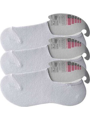 Pileli Store Beyaz Kadın Babet Çorap 3 Çift