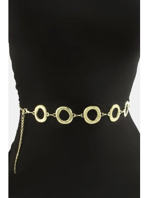 Pileli Store Halka Metal Zincir Kemer