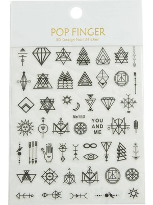 Pileli Store Geometri Tattoo Dövme Sticker