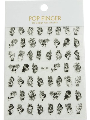 Pileli Store Gül Kız Tattoo Dövme Sticker