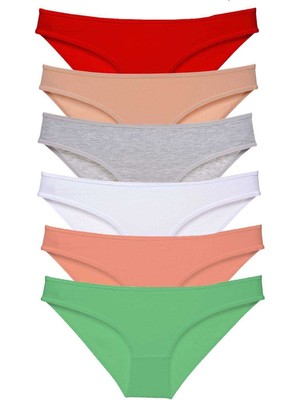 Pileli Store 6 Adet Süper Eko Set Likralı Kadın Slip Külot Renk 4