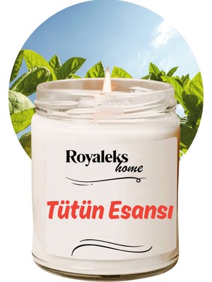 Pileli Store Doğal Özel Seri Kokulu Dekoratif Kavanoz Mum 210 cc - Tütün Esansı - Ryl