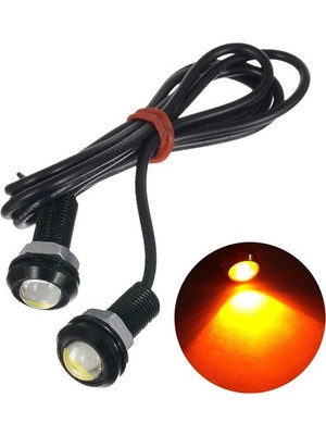 Pileli Store Kartal Gözü Ayna Altı LED Gündüz Ledi Turuncu