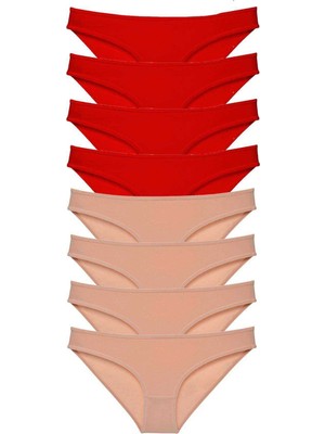 Pileli Store 8 Adet Süper Eko Set Likralı Kadın Slip Külot