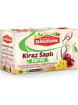 Pileli Store Kiraz Saplı Form Çayı  Bardak Poşet 20’li