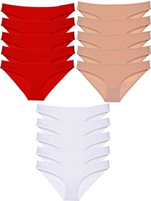 Pileli Store 15 Adet Süper Eko Set Likralı Kadın Slip Külot 514