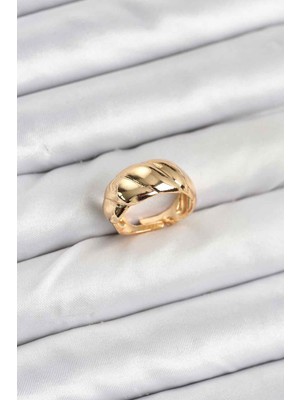 Pileli Store Gold Renk Bombeli Sarmal Yüzük