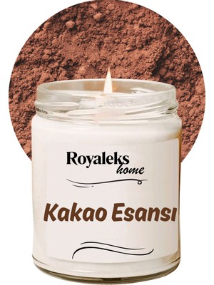 Pileli Store Doğal Özel Seri Kokulu Dekoratif Kavanoz Mum 210 cc - Kakao Esansı - Ryl