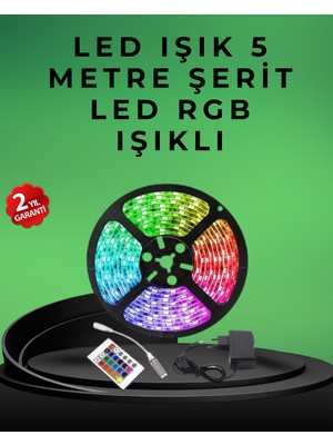 Pileli Store Pratik Kurulumlu 5 Metre Kumandalı Şerit LED
