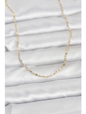 Pileli Store cm 14K Gold Renk Gemici Zincir Model 60 cm Kadın Kolye