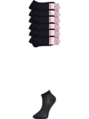 Pileli Store Siyah Kadın Bilek Çorap 6 Çift