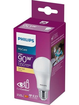 Philips Ledbulb 13W 2700K E27 Ampul - Sarı Işık