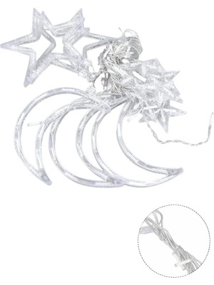 Pileli Store Ramazan Için Büyük Boy Işıklı Ay Yıldız LED