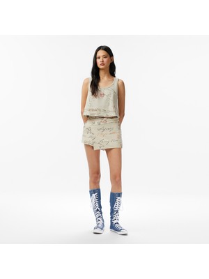 United4 Unıted4 Regular Fit Kadın Krem Etek.tas