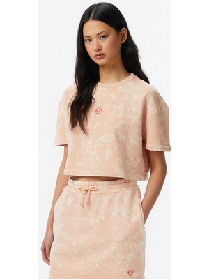 United4 Unıted4 Regular Fit Kadın Pembe T-Shirt.pudra