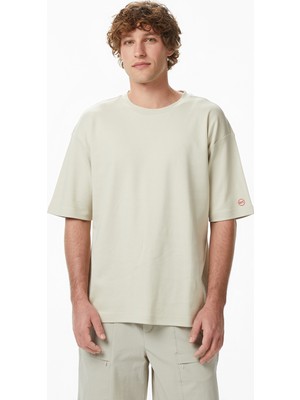 United4 Unıted4 Regular Fit Erkek Krem T-Shirt.tas