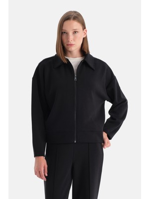 Dagi Siyah Travel Içi Şardonlu Modal Sweatshirt