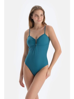 Dagi Petrol Mavi Straplez Mayo