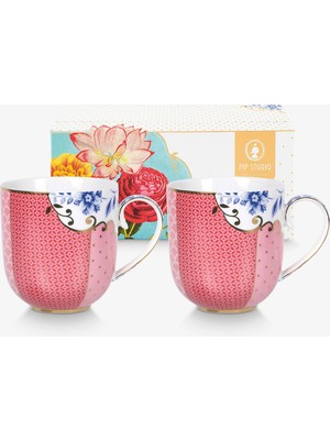 Pip Studio Royal Pembe Porselen Kupa Seti 200 ml