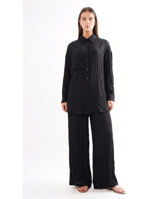 Ceremony Önden Düğmeli Iki Kat Cepli Pantolonlu Cupra Takım 914 Siyah