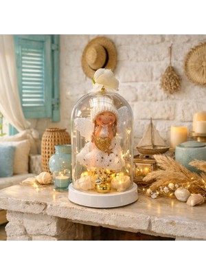 Pileli Store Nf Trend Venüs Işıltısı LED Işıklı Melek Fanus