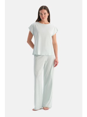 Dagi Kayık Yaka Kısa Kollu Tişört Pantolon Takım