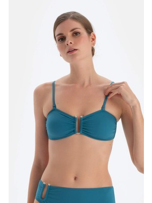Dagi Petrol Mavi Straplez Bikini Üst